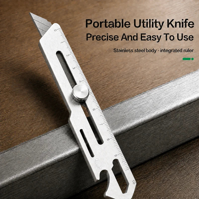 Stainless steel utility knife, 6-in-1