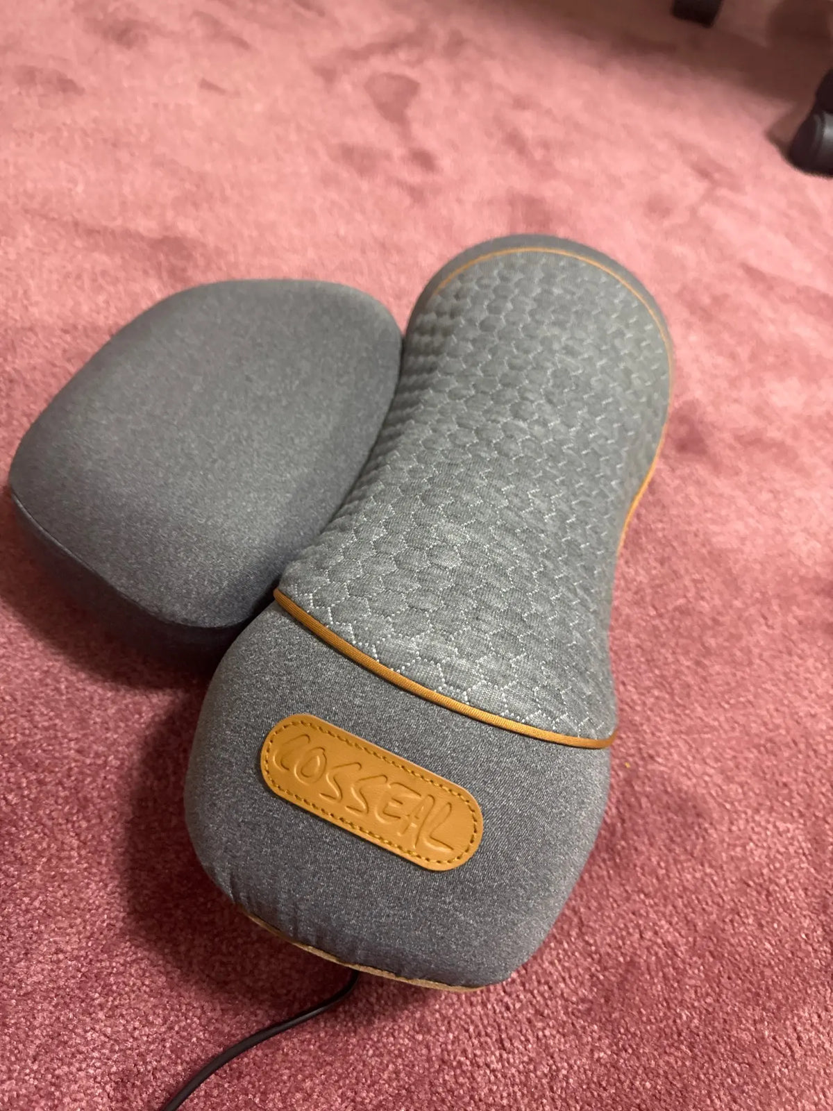 NeckEase Pro neck massager in use, customer photo