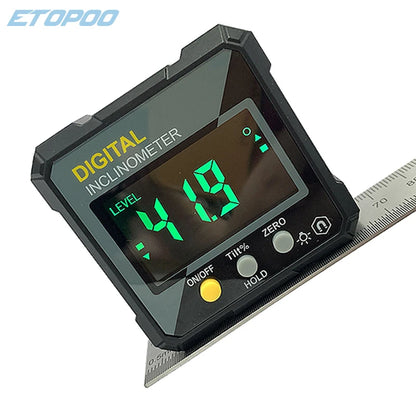 Digital angle finder with magnetic base