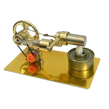 Stirling engine with generator, alcohol burner