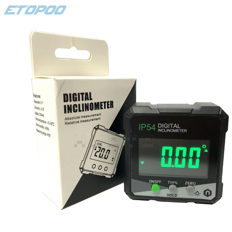 Digital angle finder with magnetic base