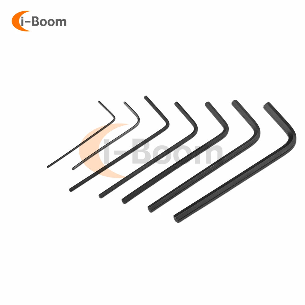 Hex key sizes laid out