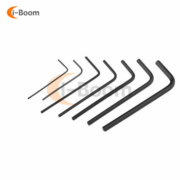 Hex key sizes laid out