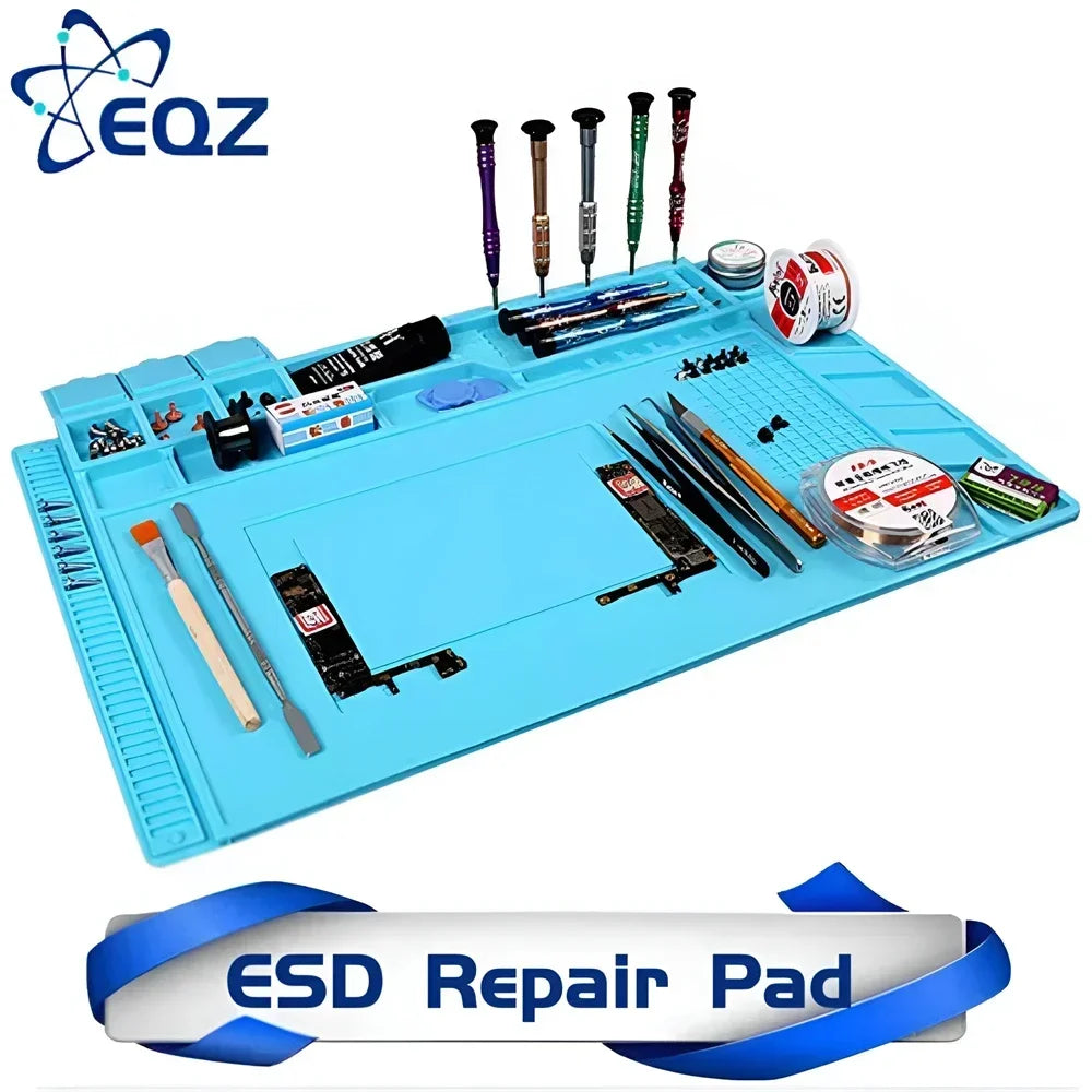 Silicone mat with magnetic compartments