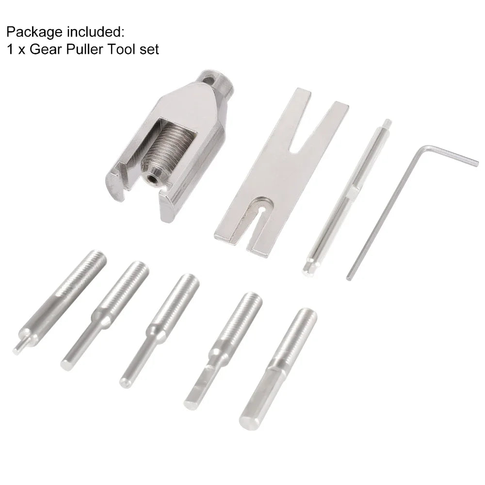 Pinion and pulley puller for small motors