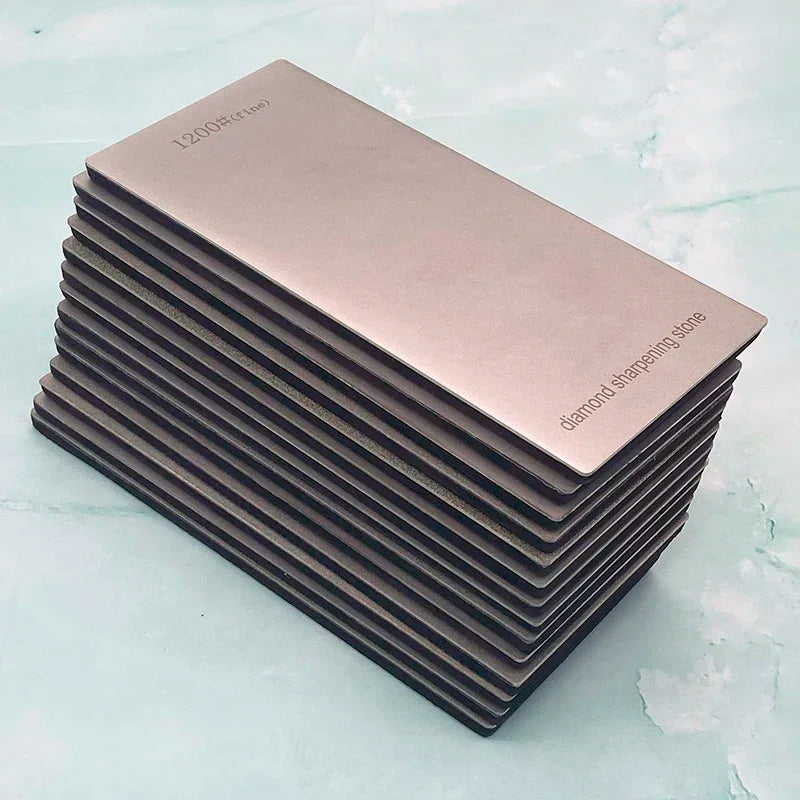 Diamond sharpening plate on its base