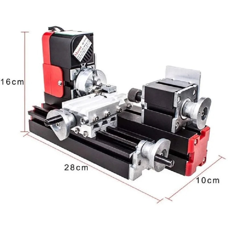 Mini metal lathe, 24 W, for brass, aluminium and wood