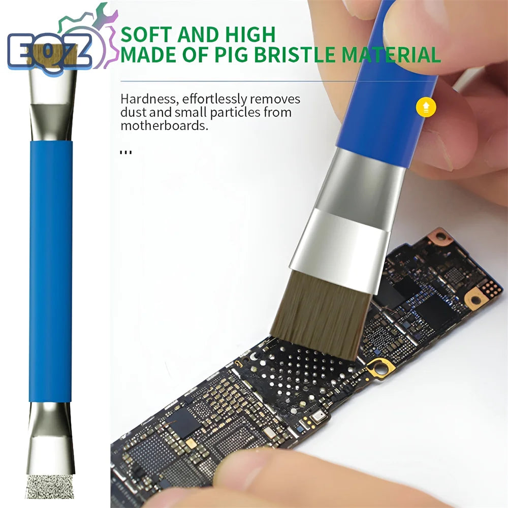 Double ended anti-static brush