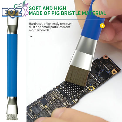 Double ended anti-static brush