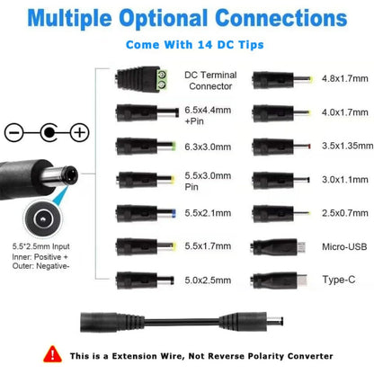The barrel tips supplied with the set