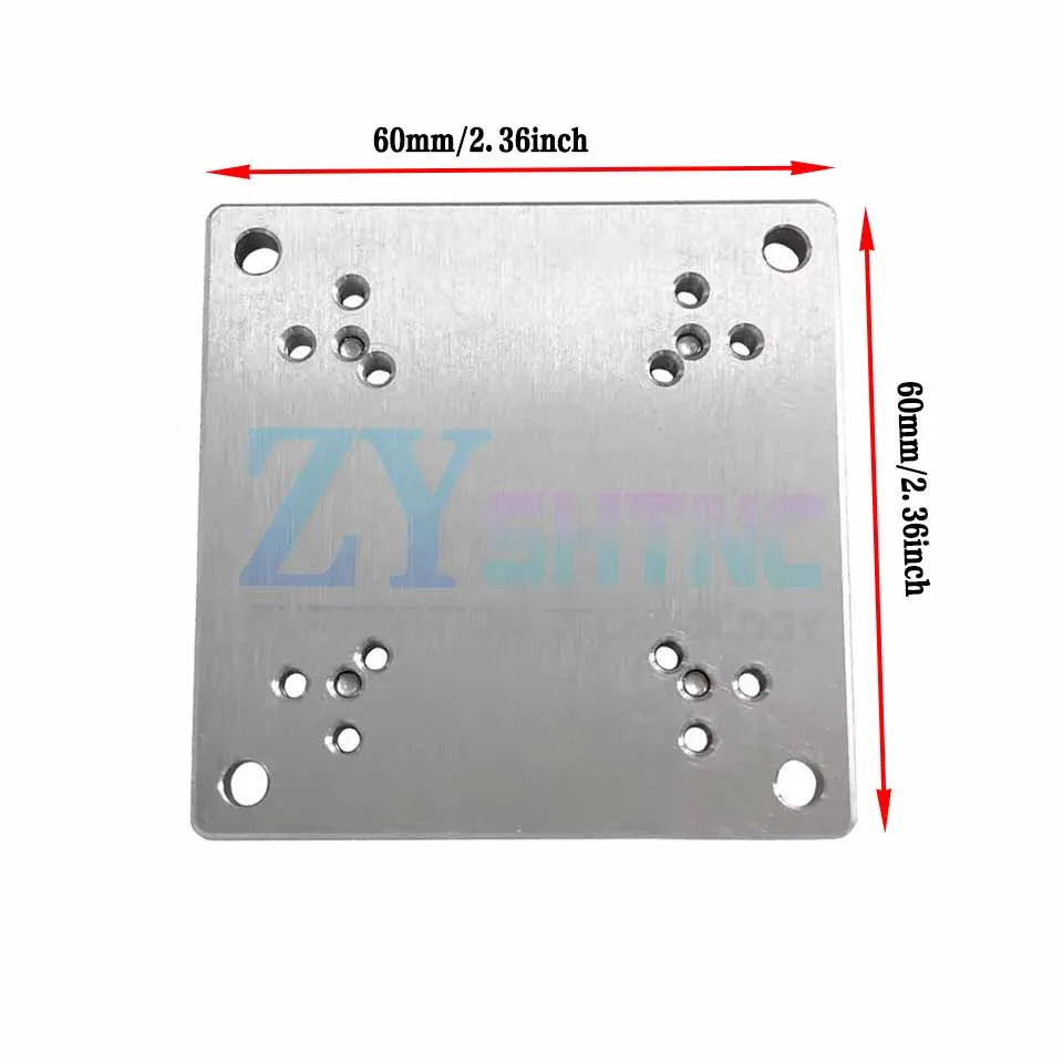 60 x 60 mm aluminium mounting plate for an XY stage