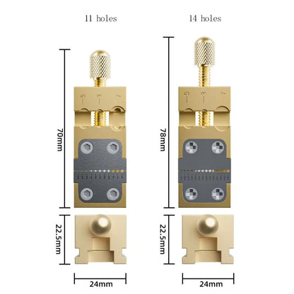 The maker's dimensioned drawing of both versions, 70 mm and 78 mm
