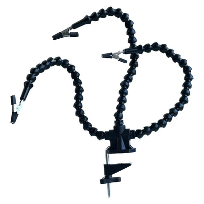Helping hands stand with two flexible arms and clips