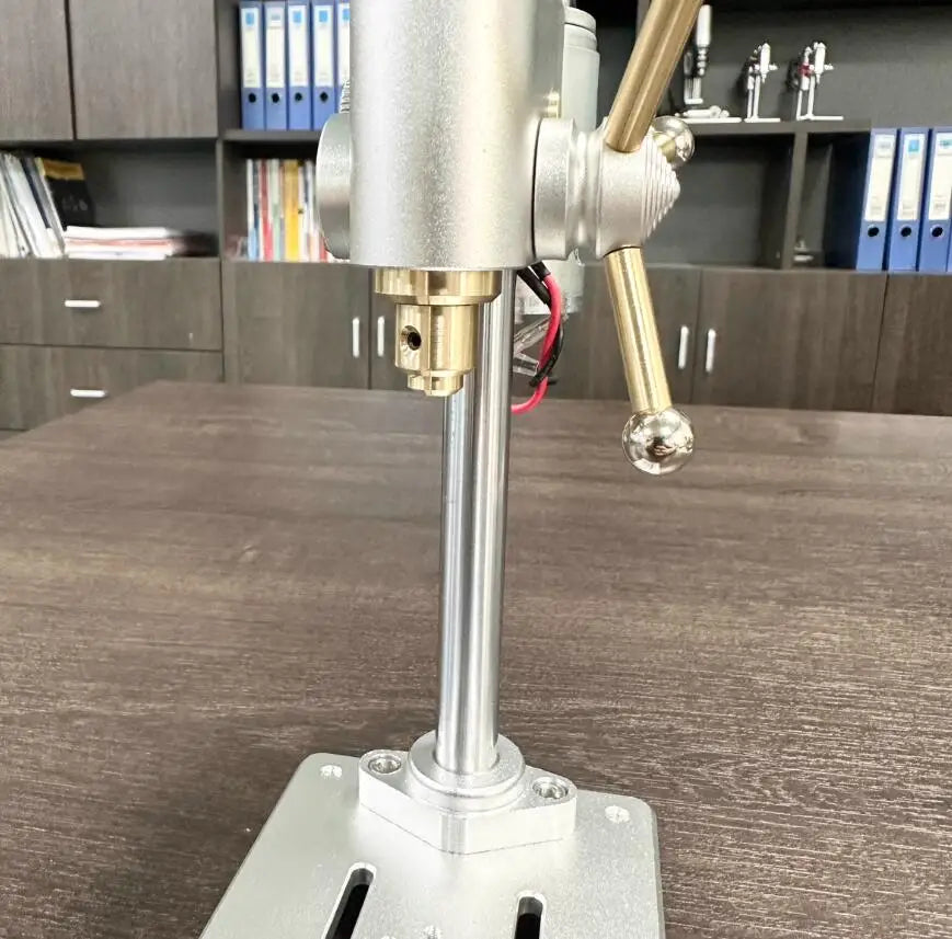 Brass collet nose and the feed lever