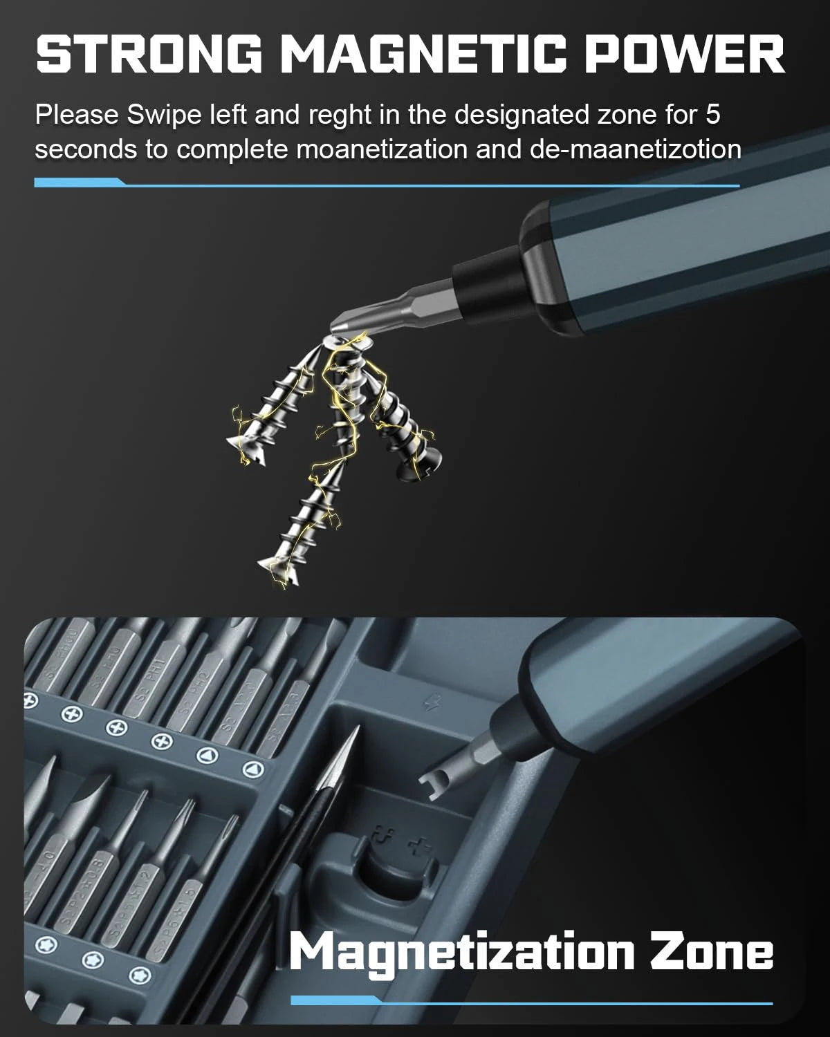 Precision electric screwdriver, 68-in-1