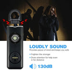 Personal safety alarm keychain, 130dB siren and strobe — view 3