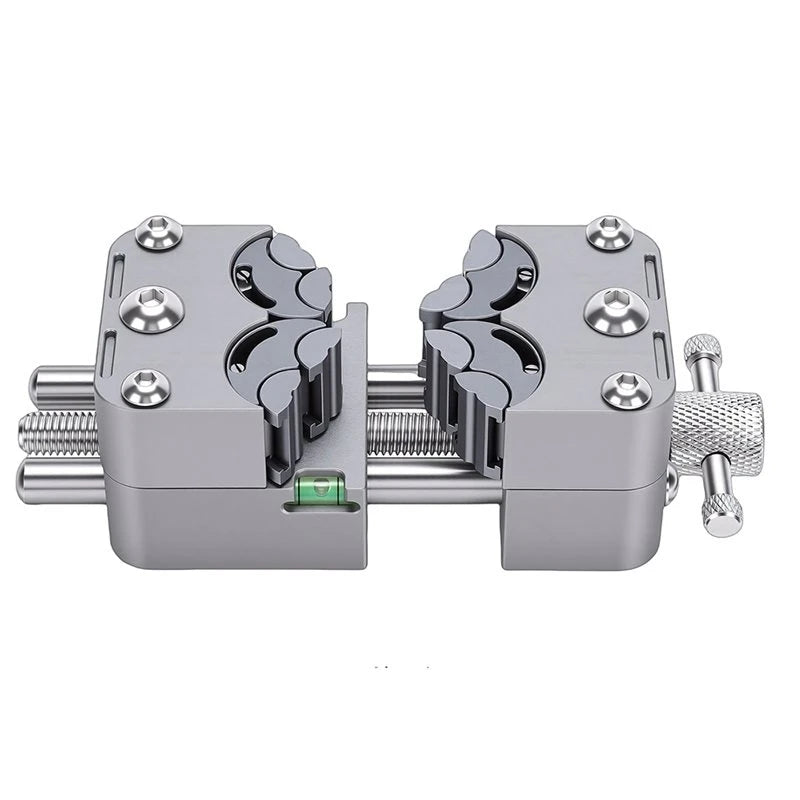 Fractal vise, stainless steel, jaws closed