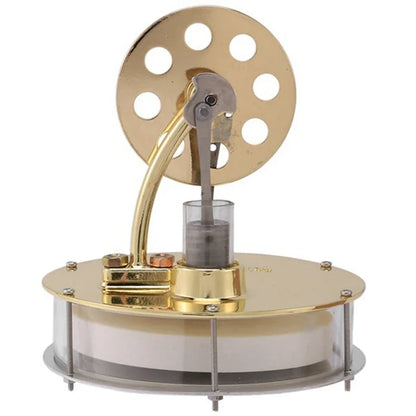 Low-temperature Stirling engine, runs on a cup of hot water