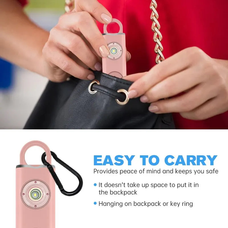 Personal safety alarm keychain, 130dB siren and strobe — view 4