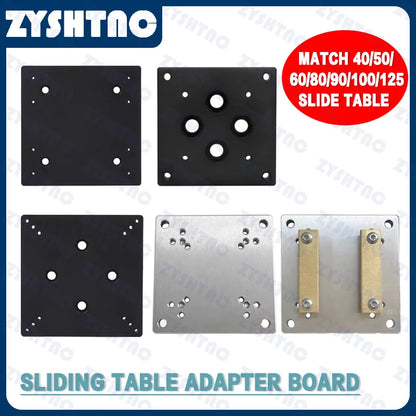 Mounting plates shown with sliding stages of different sizes