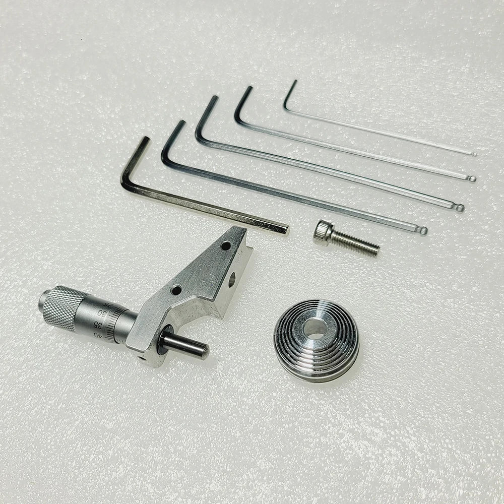 The hex keys, short and ball end, with the socket screw