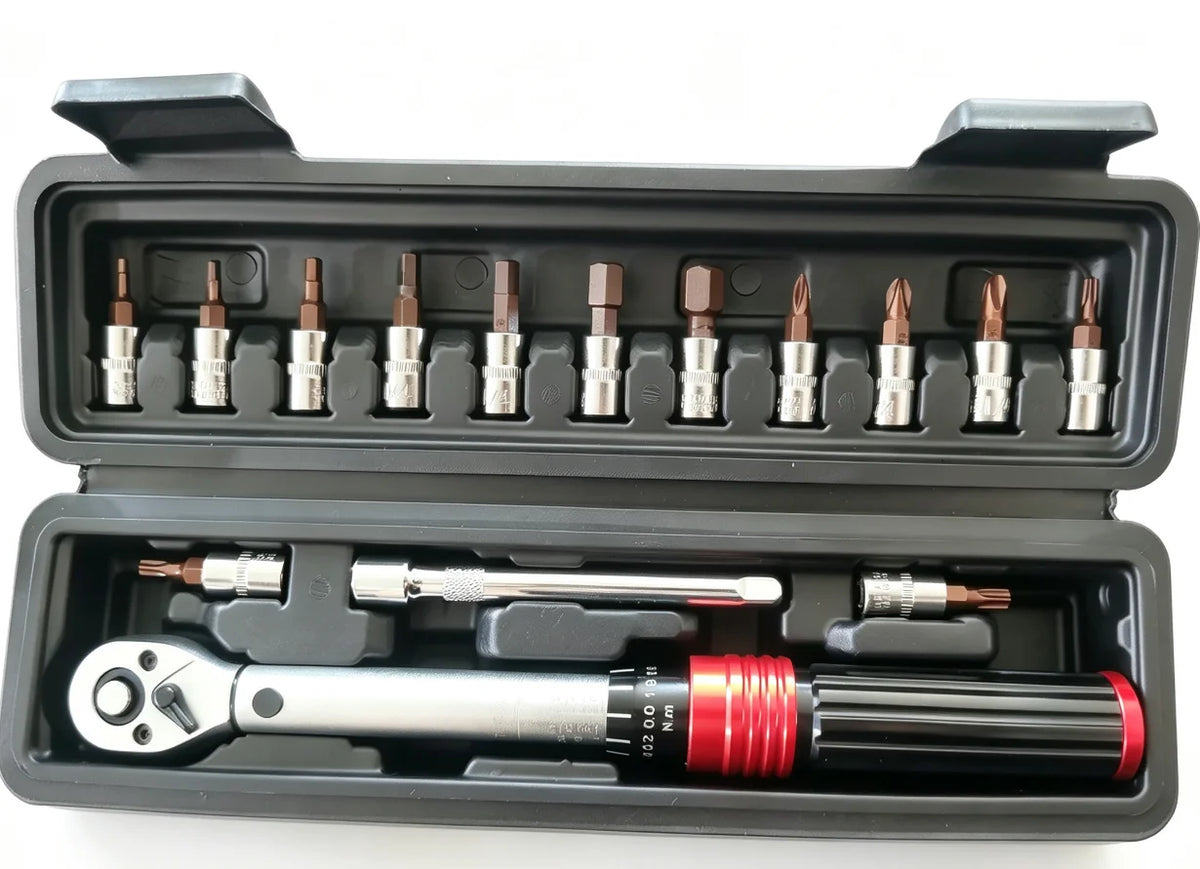 Torque wrench set, 1/4 in drive, 2 to 24 N·m