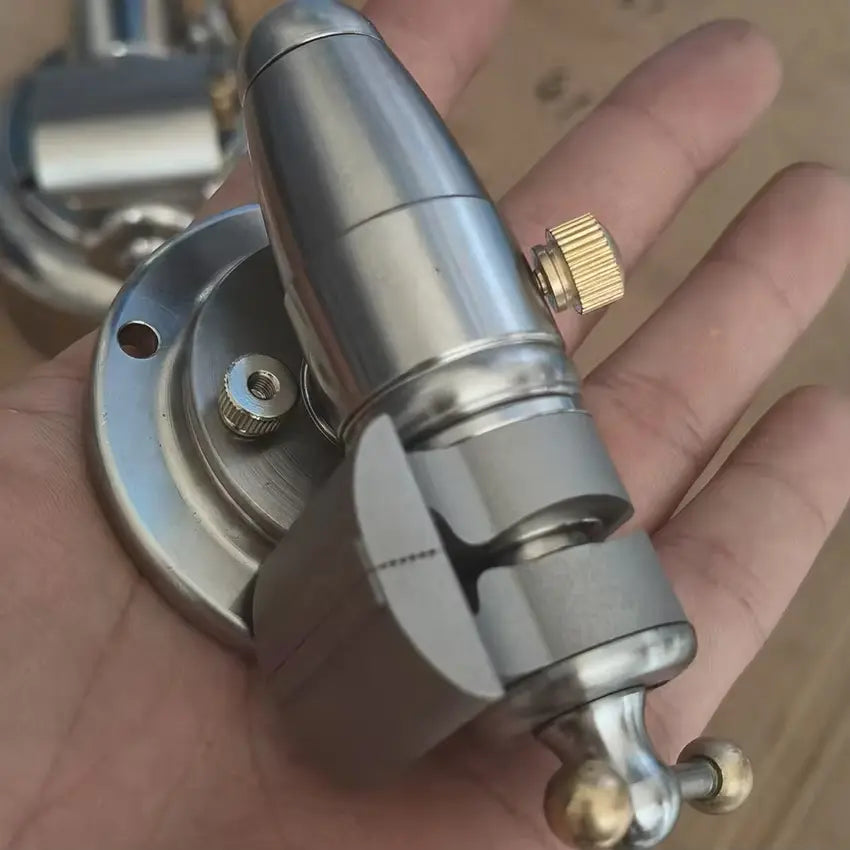 The knurled screw that locks the base rotation