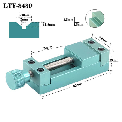34 mm jaw vise with dimensions