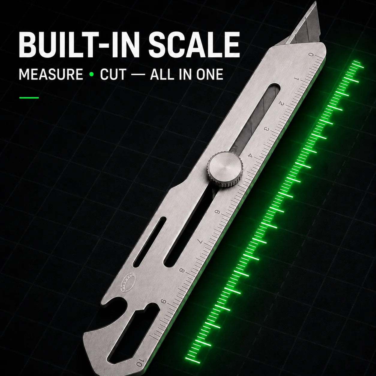 Stainless steel utility knife, 6-in-1
