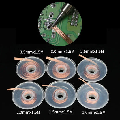 Desoldering braid on its spool