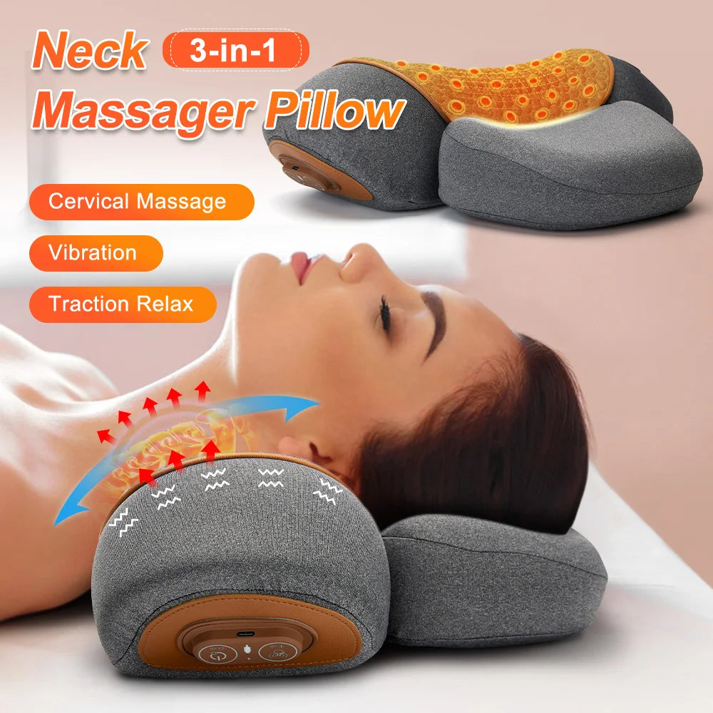 NeckEase Pro heated cervical traction massager, product photo