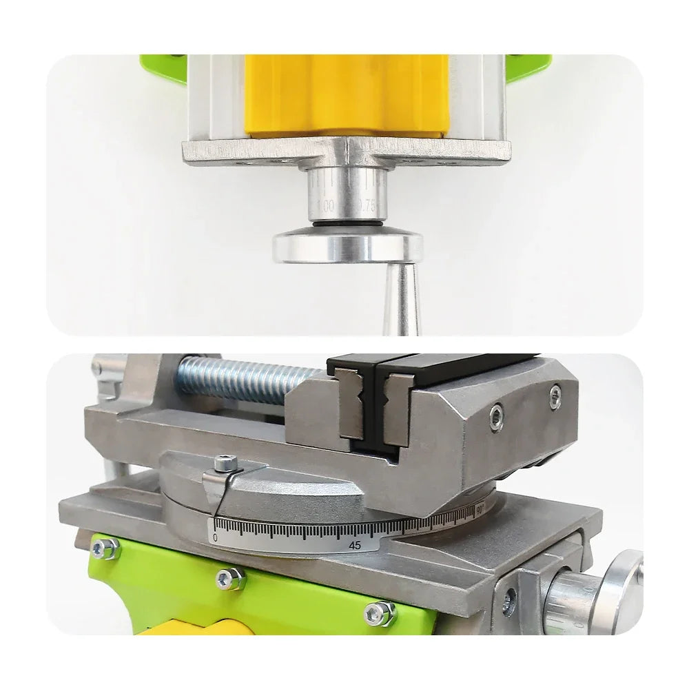 Slots in the base for clamping to a machine table