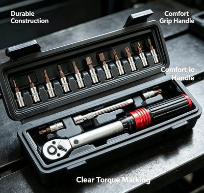 Torque wrench set, 1/4 in drive, 2 to 24 N·m