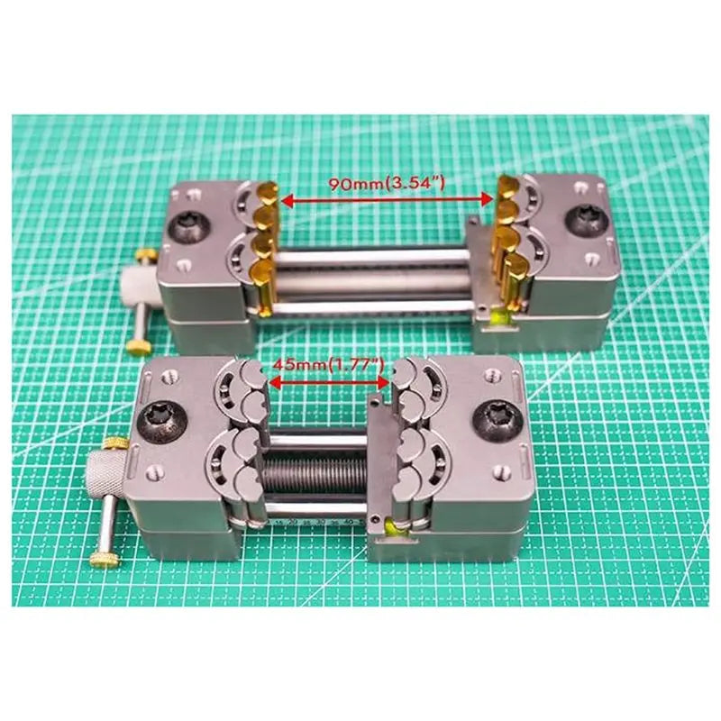 Fractal vise side view with anvil face