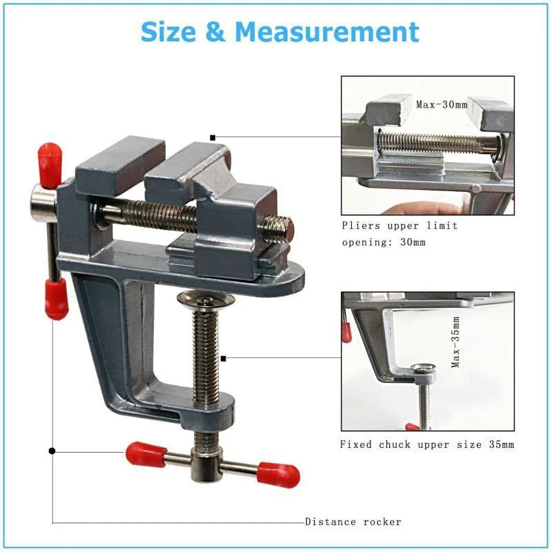 Swivel vise holding a small part