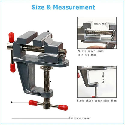 Swivel vise holding a small part