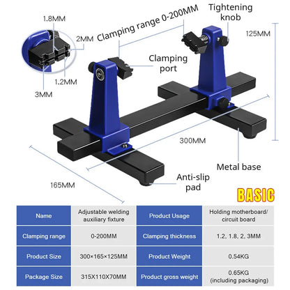 Circuit board holder with a board fitted