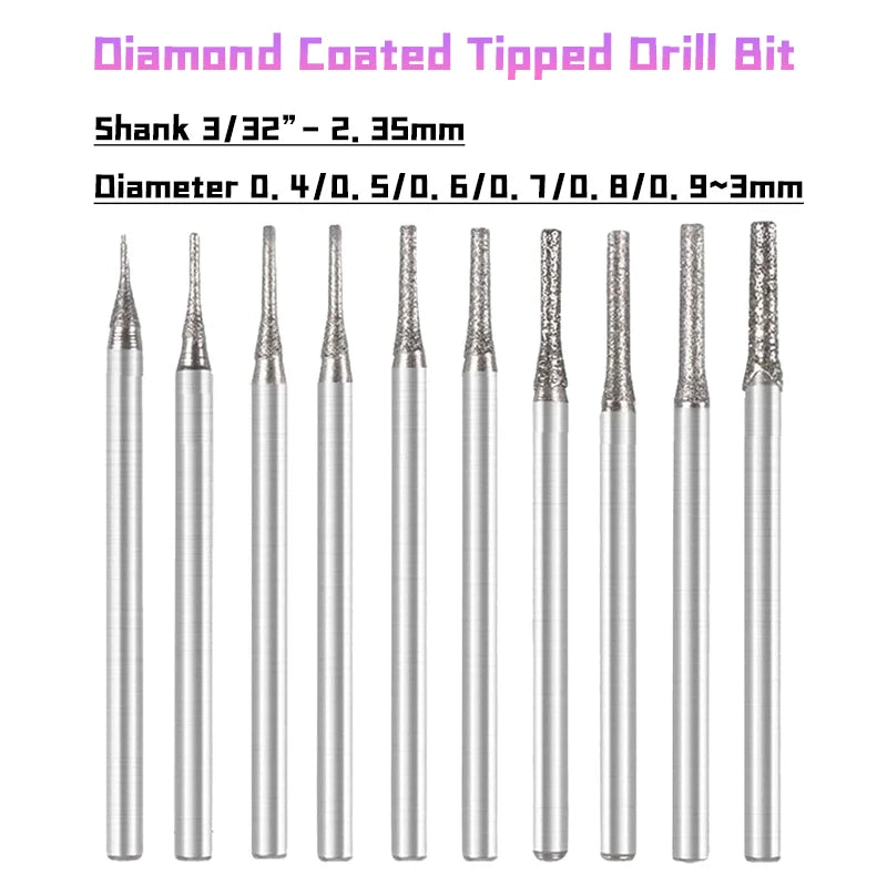Size chart of the available diameters