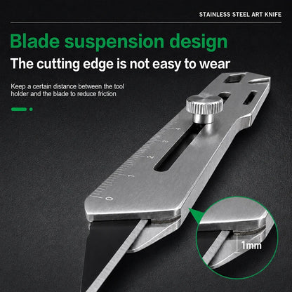 Stainless steel utility knife, 6-in-1