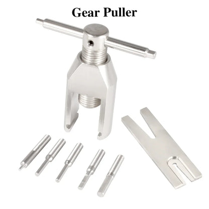 Pinion and pulley puller for small motors