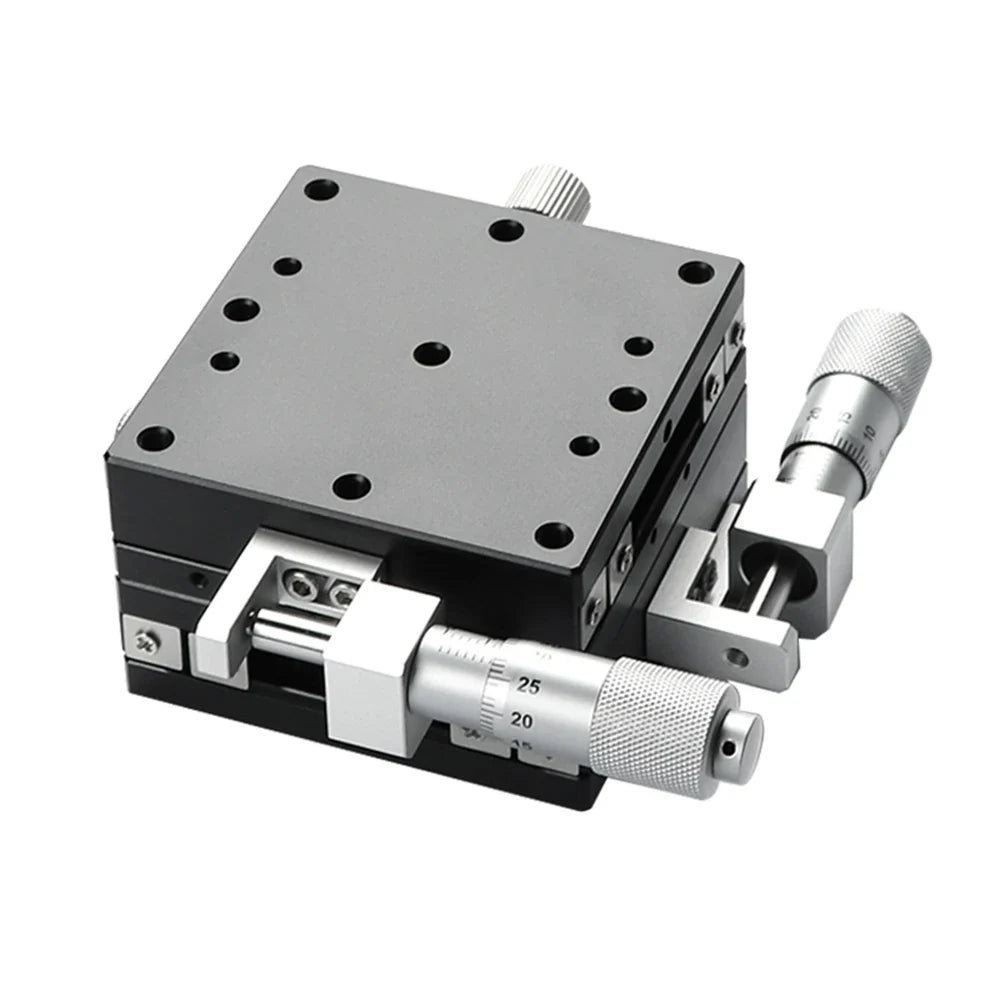 XY micrometer stage, top plate with tapped holes