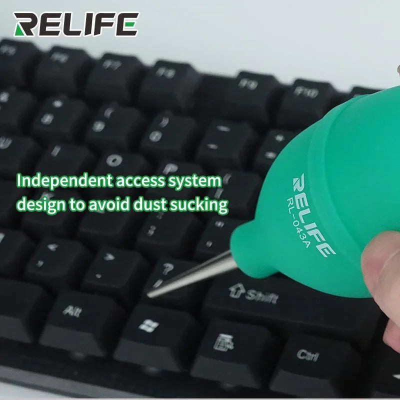The squeeze bulb end