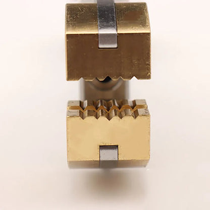 Brass jaws holding a small part