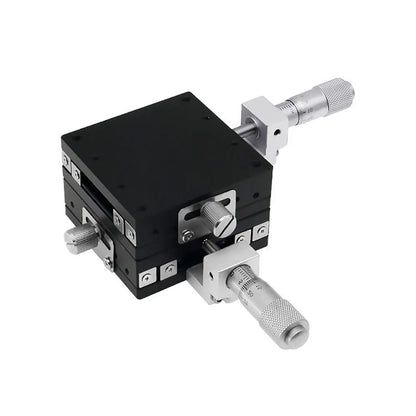XY micrometer stage, micrometer heads on the centre of each side