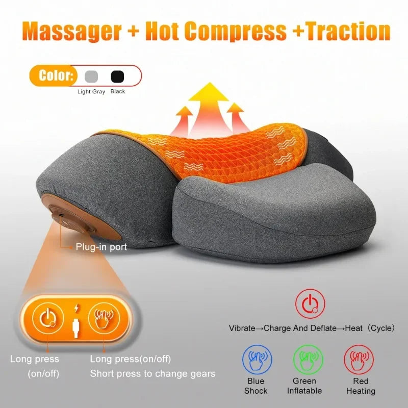 NeckEase Pro heated cervical traction massager, product photo