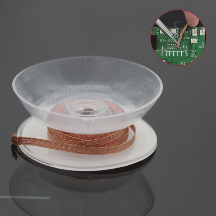 Desoldering braid lifting solder